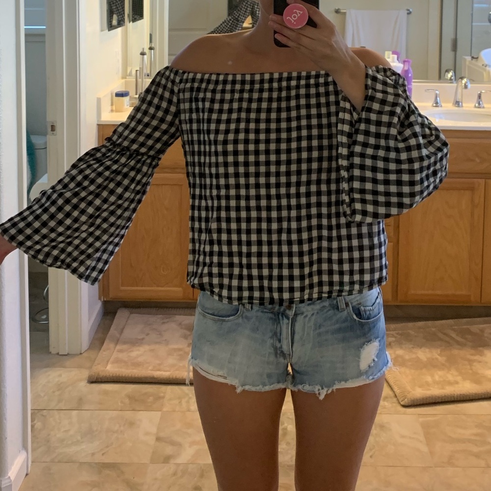 Whowhatwear x target off the shoulder top